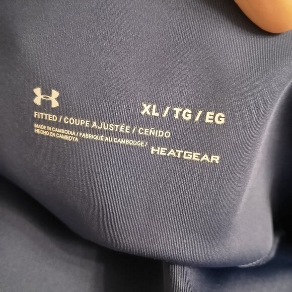 Under Armour Heatgear Women's Blue Compression Leggings Active Workout Size XL - Picture 7 of 8